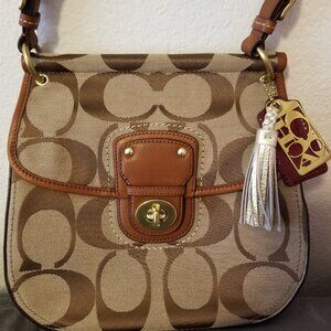 Authentic Vintage Coach Legacy Anniversary Brown Signature Crossbody Purse